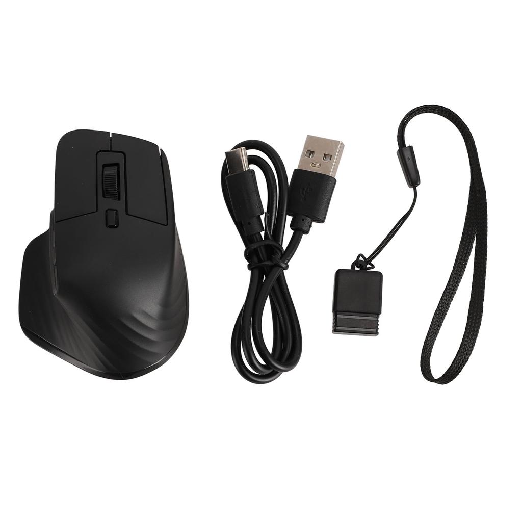 Wireless Dual Mode Mouse Slim Bluetooth 5.1 2.4GHz Rechargeable Silent Bluetooth Wireless Mouse for