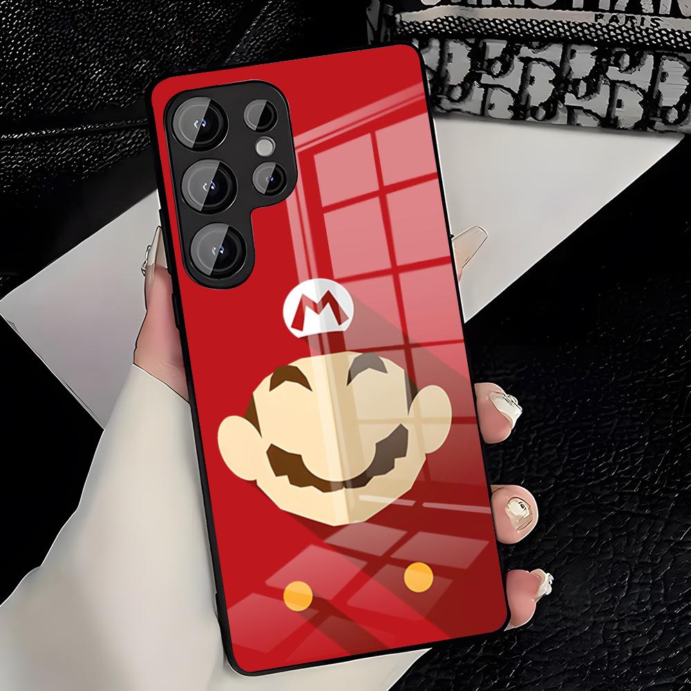 Game Super Mario Phone Case For Samsung S26 S25 Plus S20 S20 Plus S22 Ultra S23 FE S21 Plus S21 Ultra Glass Cover
