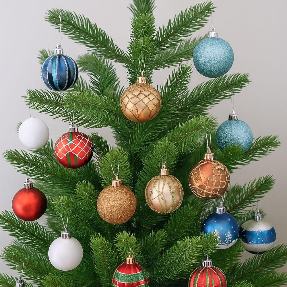 Electroplated Christmas Hanging Ball Shatterproof Xmas Tree Decoration  Photographic Props