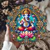 Engraved Aluminum Art Ganesh Sign Bohemian Home Decor Kitchen Farmhouse Plaque