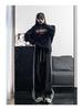 Women's White Gray Striped Wide-Leg Sweatpants - New for Spring & Autumn 2024