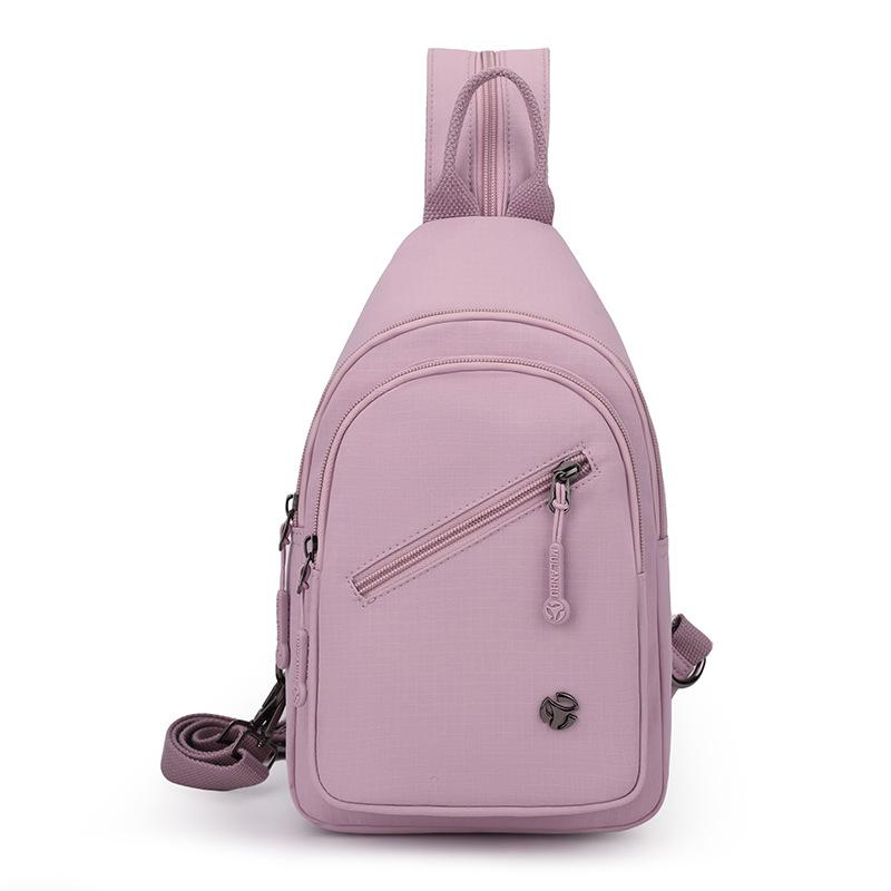 School bag simple multifunctional double-shoulder crossbody bag for women, chest bag, lightweight waterproof nylon cloth bag wholesale