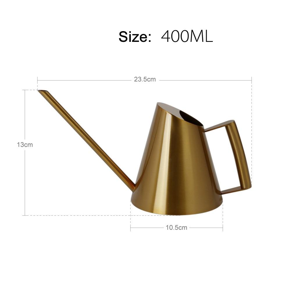 

Stylish Stainless Steel Long Spout Watering Can: For Indoor And Outdoor Plants 400ML gold