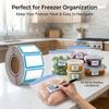 500 Pcs Premium Removable Freezer Labels - No Residue, Reusable & Waterproof | Perfect for Food Storage Containers, Mason Jars, Freezer Bags & Cold