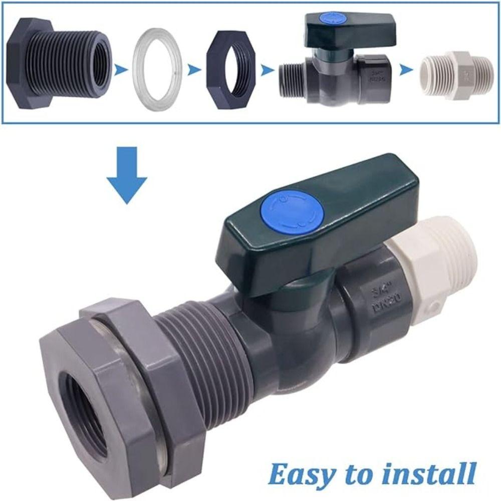Hard Rain Barrel Faucet Valve Kit Durable Rain Barrel Spigot Kit Garden Diverter Kit  Pool