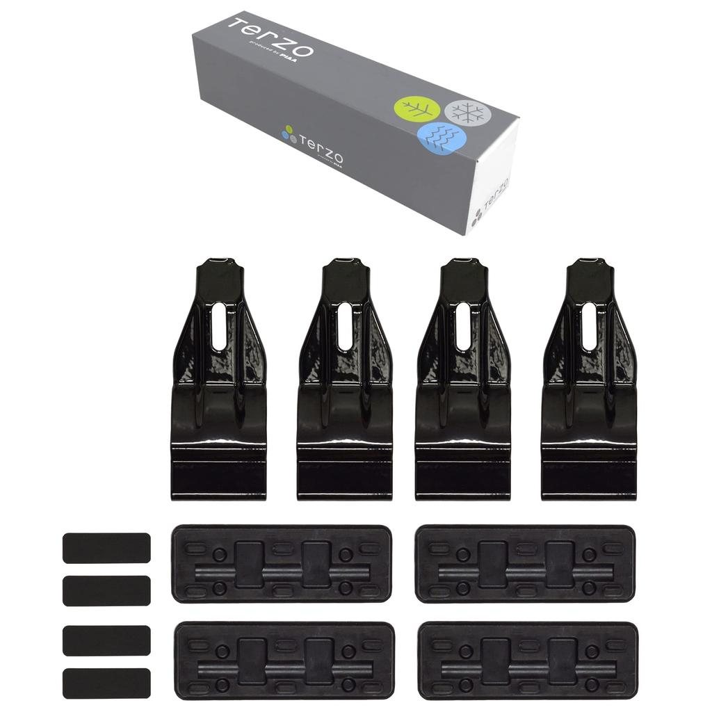 Terzo Base Carrier Mounting Holder Set of Black with Toyota August EH464 (by PIAA) 4, [Compatible Sienta/Sienta Hybrid, Year 2004~, Model MXPL1#,