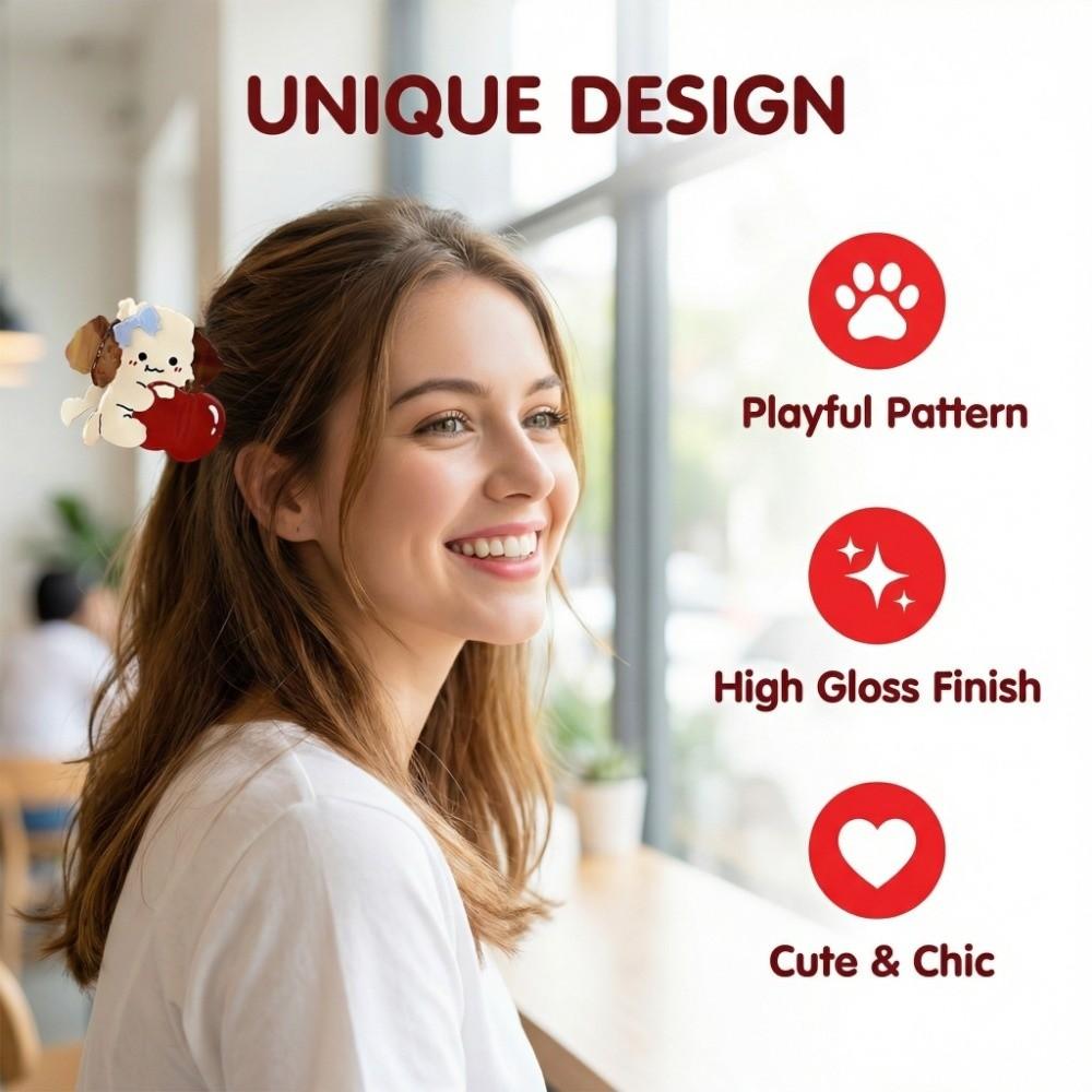 Sweet Puppy Cartoon Shark Clip Large Headdress Acetic Acid Hair Claw Hair Accessories Crab Clip Hair Clip Daily