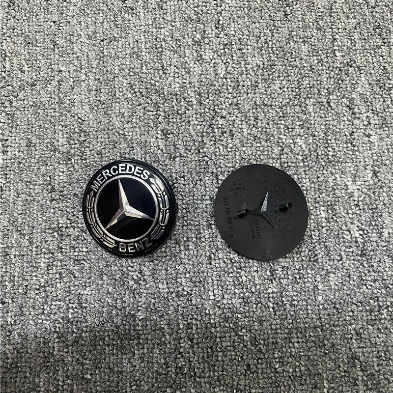

Hot Car Sticker For Mercedes benz W212 W213 W205 C238 Silver Black Hood Emblem Badge Genuine A0008171701 57mm