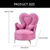 Stylish Plush Jewelry Display Stand Elegant Plush Jewelry Case European Style Mini Chair for Ring Earring Display
