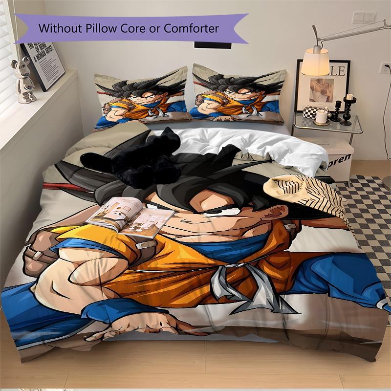 

3pcs Saiyan, Warrior Bedding Set: Perfect for Bedroom or Guest Room. Soft and Comfortable with No Core Included yy251010117 135x200cm