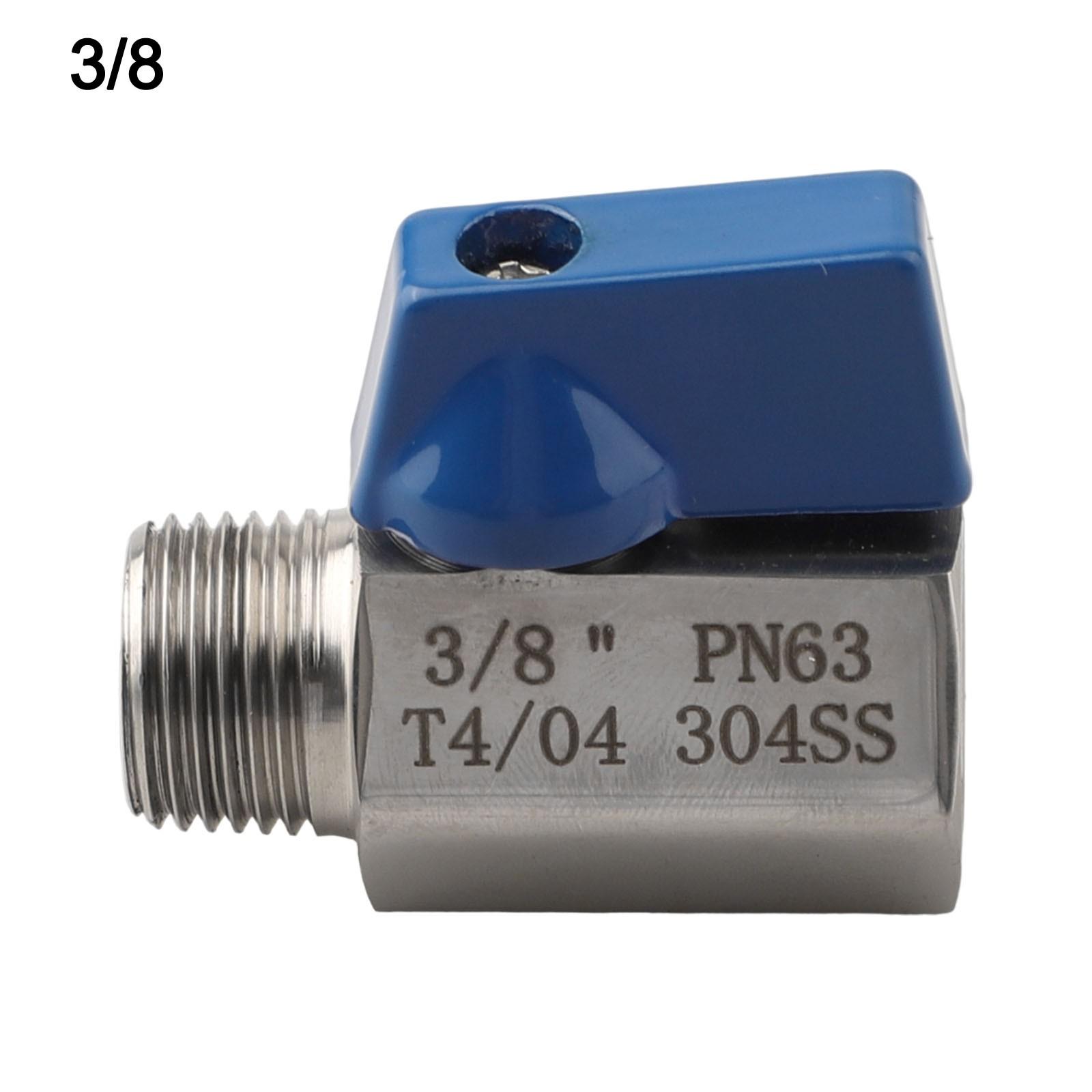 

304 Stainless steel mini small ball valve inner and outer wire mini ball valve 3/8