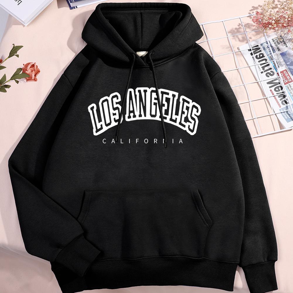 Los Angeles California City Hoody Men Women Creativity Crewneck Clothing Fashion Pullover Hoody Autumn Fleece Warm Streetwear