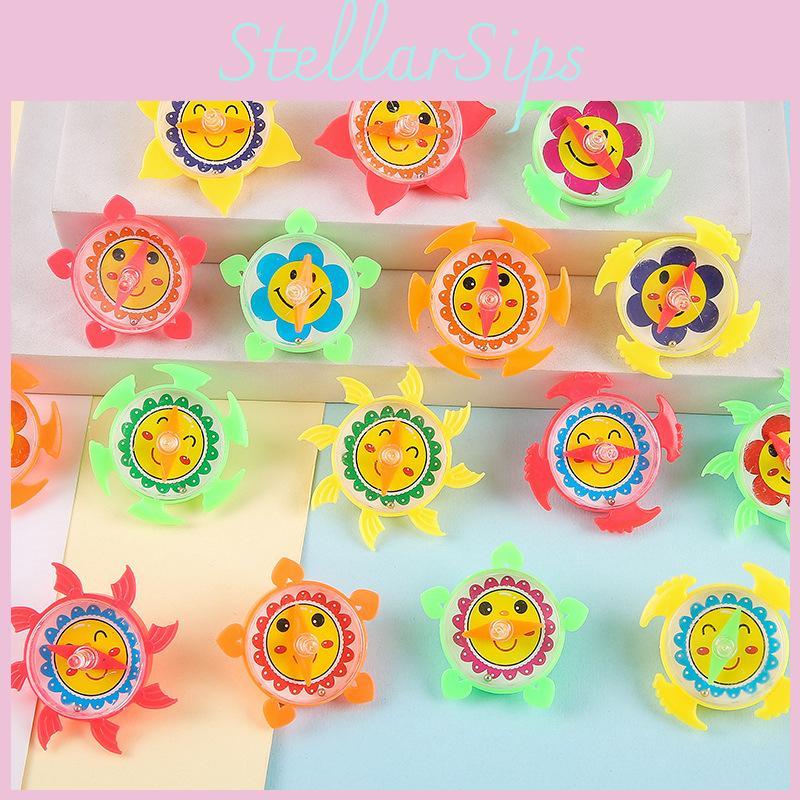 Blumenmuster Kompass Mini Kunststoff Kreisel Kinderspielzeug für Kinder und Schüler