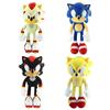 30CM High Quality Sonic Plush Toy Hedgehog Knuckles Tails Cute Cartoon Soft Stuffed Doll Birthday Gift for Children