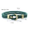 Fashion Man Bracelet Bilayer Thread Nautical Braclet Hiphop Rock Accesorios Hombre Multiple Colors Sizes Available Pulseria