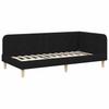 Corner Bed Frame Black 90 X 190 Cm Fabric