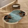 Vintage Bath Mat Absorbent Non-Slip Design Decorative Floor Rugs for Bathroom Entrance Bedroom Balcony Quick-Dry Decor Carpet