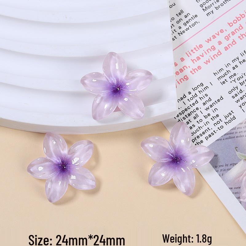 Handmade Resin Flower Clips & Jewelry Charms
