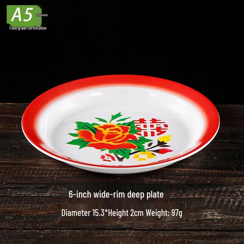 Jiubing Коммерческие круглые сервировочные тарелки из меламина 2-pack