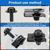 50SET Car Body Bolts U-nut Clips Engine Cover Undertray Splash Shield Guard Bumper Fender Liner Retainer Fastener Rivet Screws