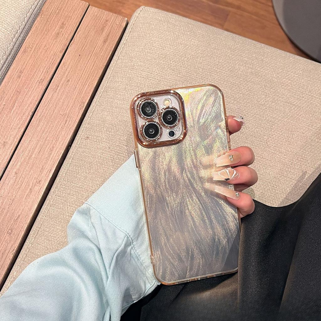 Feather Silty Plating Flash Powder Lens Film Suitable for IPhone 15 Mobile Phone Case 12 Apple 11 Blu-ray IMD Hard Shell 14/13