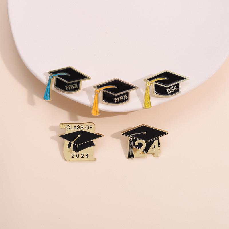 Graduation Brooch Stylish In Alloys With Elegant Flower And Cap Designs Gifts For