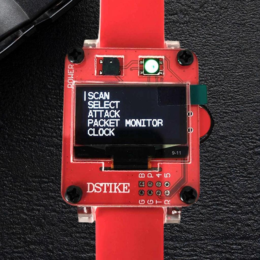 Deauther Smartwatch Development Board Educational Tool Protection Wristwatch Testing Networks for