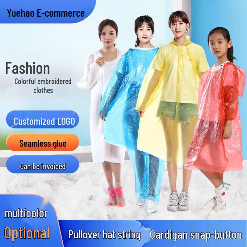Children's & Adults' Thickened Extended PE Rain Poncho with Shoe Covers