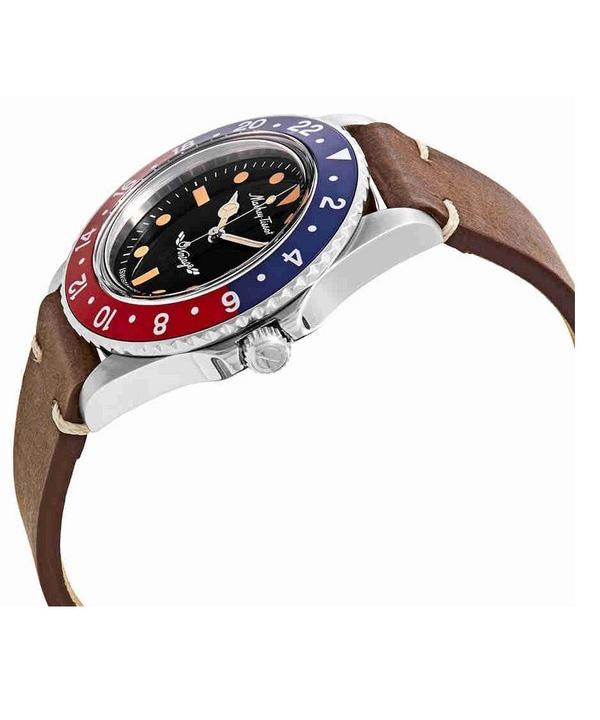 Mathey-Tissot Vintage Leather Strap Black Dial Quartz H900ALR Men's Watch