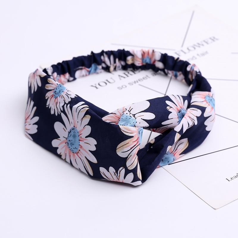 Fashion Bohemian Headband Print Hairbands For Women Girls Vintage Cross Knot Turban Bandanas Headwear Hair Accessories