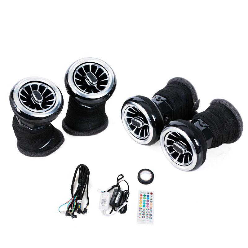 

Car LED Front Dashboard AC Air Condition Vent Outlet Turbo Interior Trim For Peugeot 308 408 RCZ 2009-2012