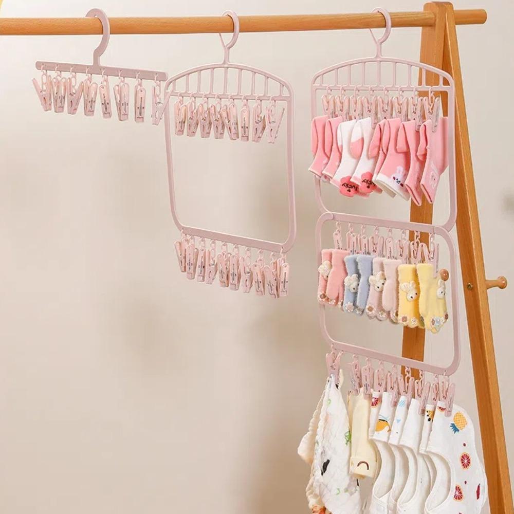Space Saving Hanging Drying Rack Legging Organizer Socks Clip Hook Socks Drying Hanger Underwear