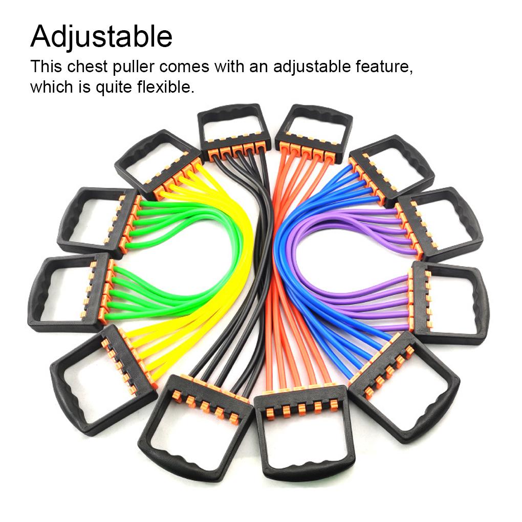 Posilovač hrudníku Pružný expandér Svalový tahák Vícebarevné provedení Kompaktní velikost Dlouhotrvající pružnost Pomocné otvory
