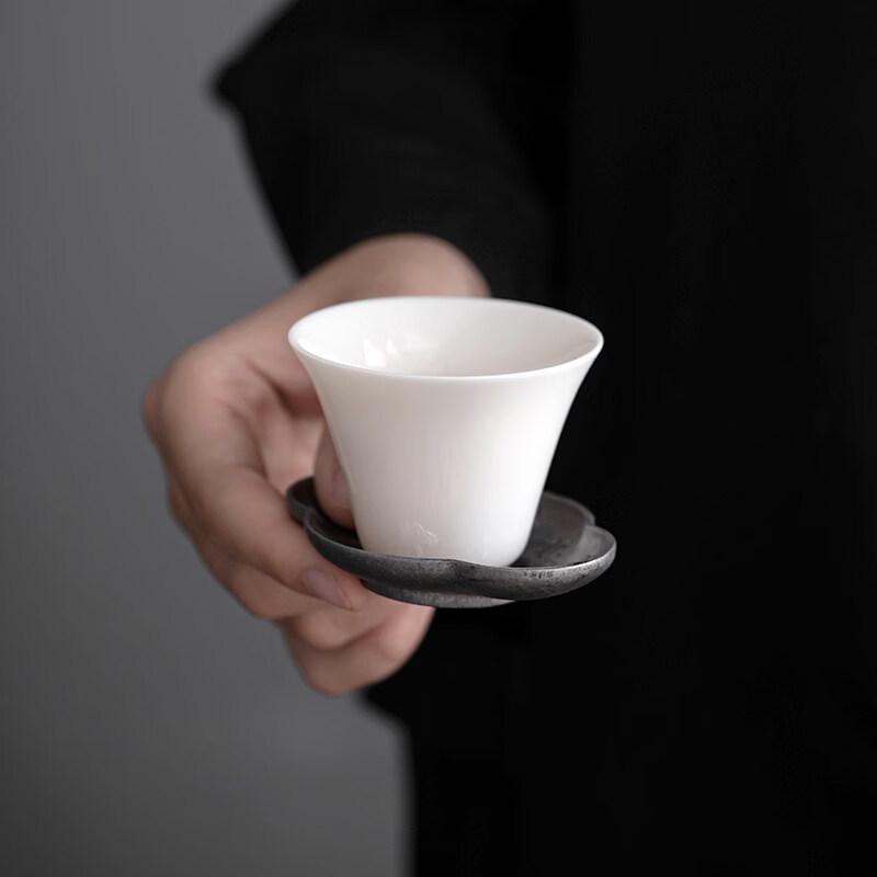 ZISIZ Handmade Mutton-fat Jade Porcelain Kung Fu Teacup
