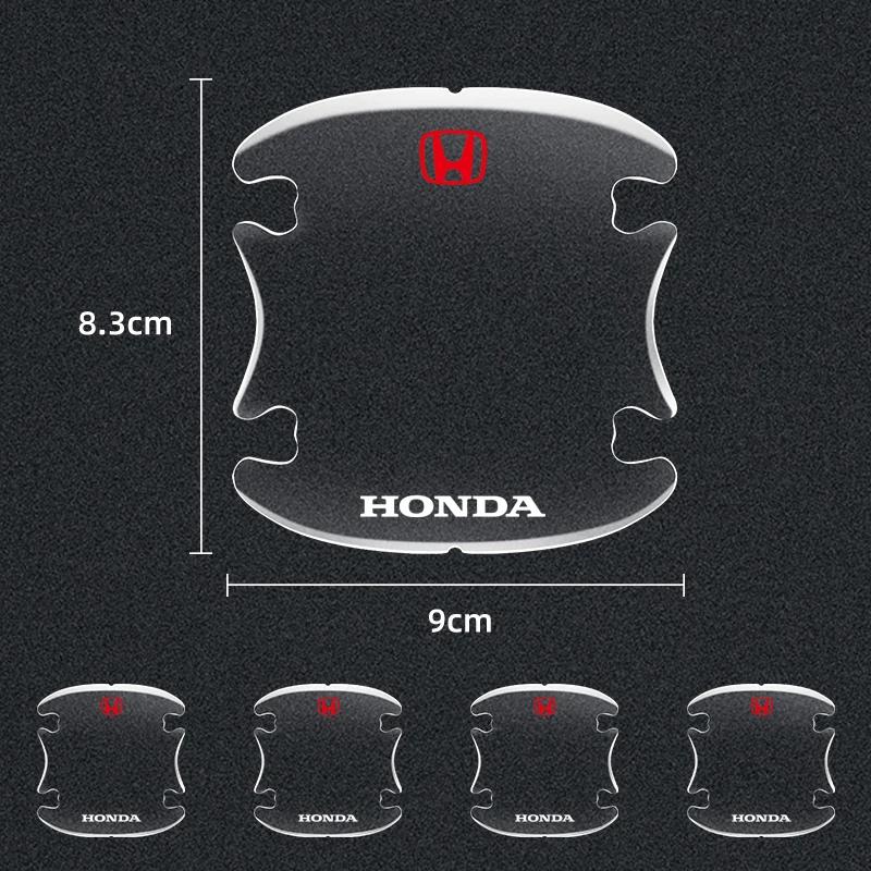 4pc Car Door Bowl Handle Protector Stickers Transparent Anti-scratch Film For Honda Odyssey Spirior CR-V Civic HR-V City Accord BW2