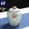Keramická smaltovaná krabička na čaj Velká krabička na čaj Uzavřená nádoba na skladování cukrovinek Porcelánová nádoba na jídlo