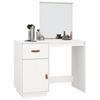 White Makeup Table 95 x 50 x 134 cm Solid Pine Wood
