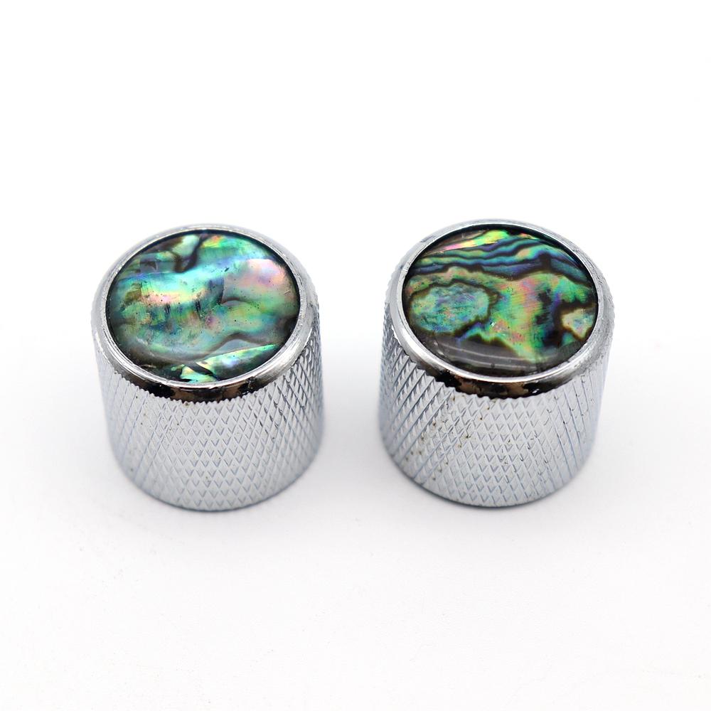 1Pcs2Pcs Metal Guitar Knobs Abalone Top With Inlaid Shell Guitar Knobs