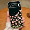 Black Rose Floral Pattern Case For Google Pixel 9 Pro XL 9A Shockproof TPU Silicone Clear Soft Cover