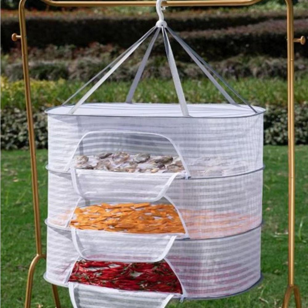 1/2/3 Layer Dried Vegetable Net Foldable Mesh Clothes Hanging Dryer  Clothing Drying