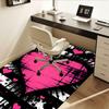 Herz Graffiti Thema Stuhlmatte Büro Teppich Übergröße Teppich für Heimdekor, Sofateppich, Schreibtischmatte, Geschenkidee für Büro und Wohnzimmer