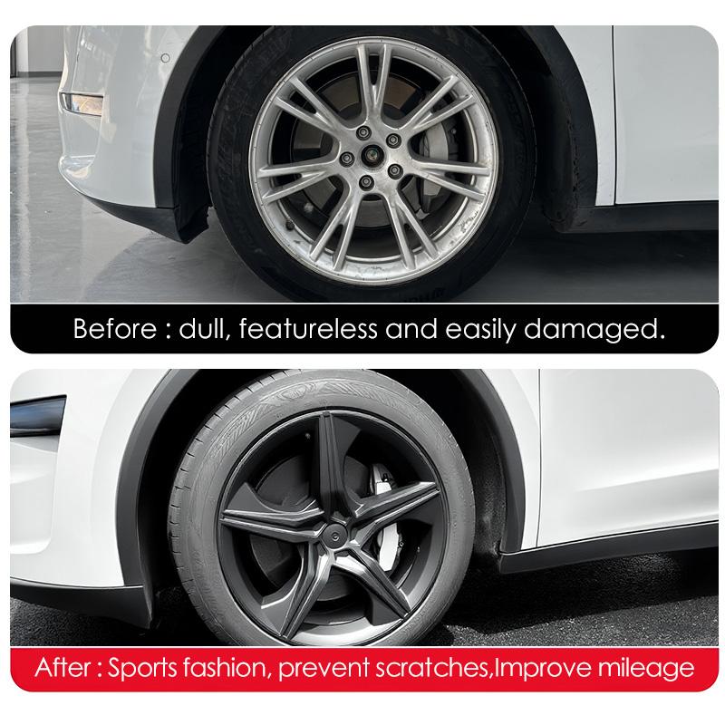 4PCS Full Cover Wheel Cover Replacement Performance for Tesla Model Y Juniper 19 Inch Wheel Caps Automobile Hubcap 2025