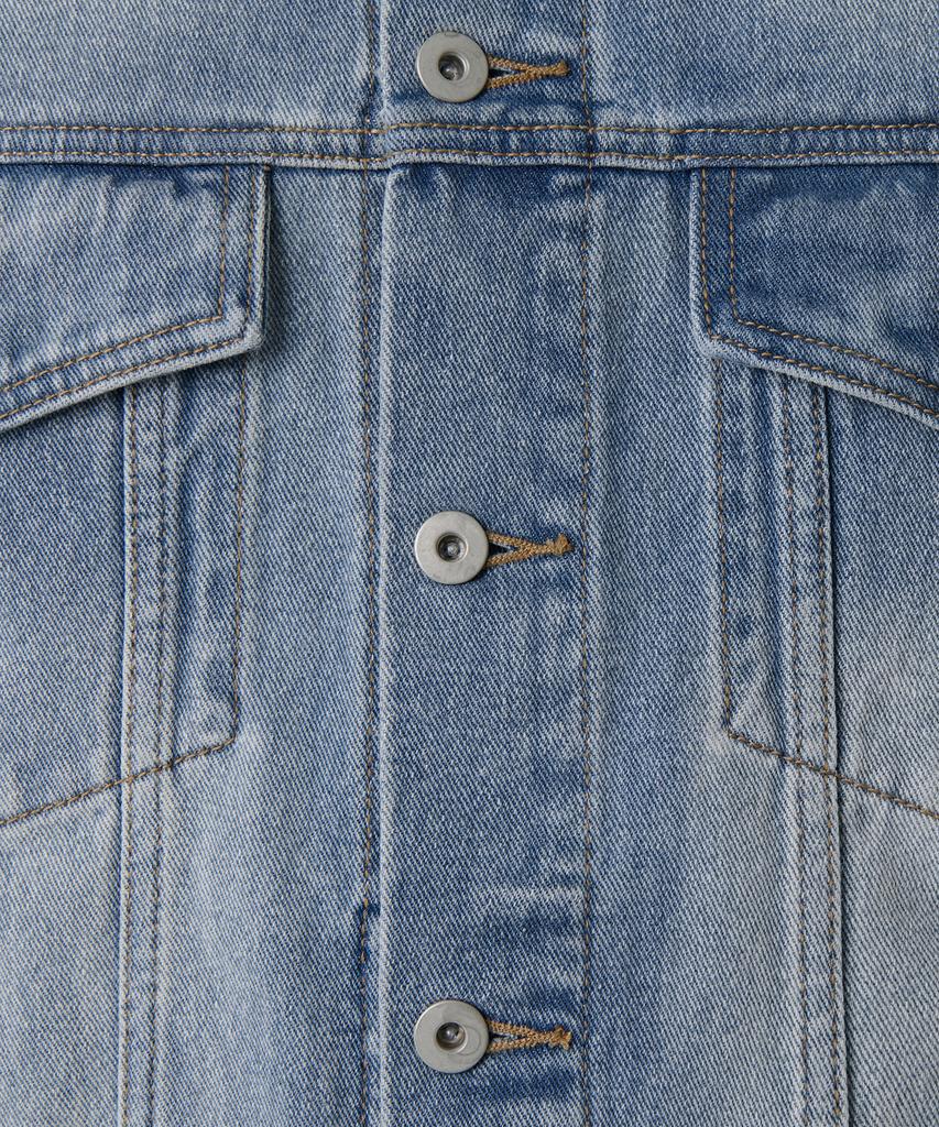 Musinsa Standard Big Brush Relaxed Denim Trucker Jacket [Light Indigo]