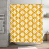 Yellow White Flower Shower Curtain Waterproof Bathroom Decor Printing Pattern Durable Polyester Fabric Home Decoration 72 Length
