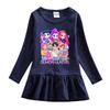 Multi-color Girls Kpop Rumi Zoey Mira Hunters Print Pleat Mesh Dress