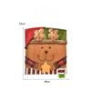 Christmas Chair Cover Cute Cartoon Snowman Santa Claus Reindeer Christmas Party Chair Back Cover, Kitchen Dining Chair Cover Holiday Party Decoration