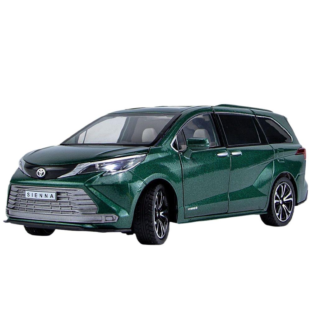 1/24 TOYOTA Sienna MPV Alloy Car Model Diecasts Metal Toy Commercial Car Model Simulation Sound Light Collection Childrens Gifts