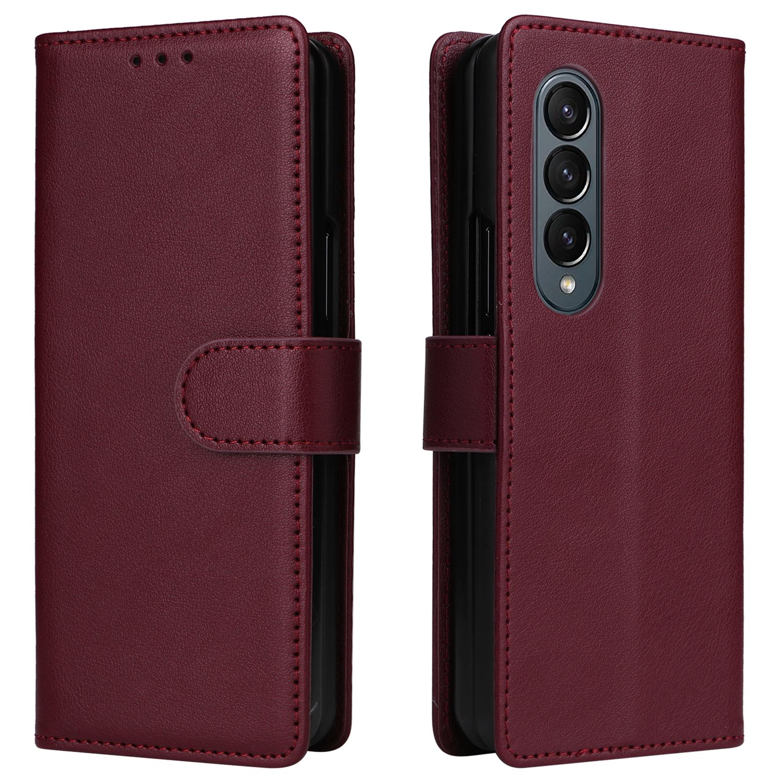 

Чехол для Samsung Galaxy Z Fold4 5G из искусственной кожи с 3 отделениями для карт A