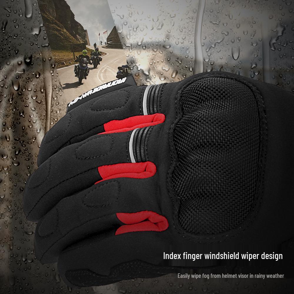 IRONRIDE Plus Velvet Anti-Fall Motorcycle Riding Gloves - Non-Slip, Warm, Off-Road Autumn/Winter Gear.