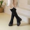 Korean version of long boots women's elastic boots 2025 autumn and winter boots with a thick sole increase of 9 cm fashion versatile trend